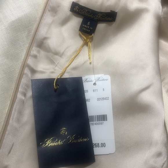 Brooks Brothers Embroidered Linen Sheath Sleeveless Dress Size 6 - Picture 8 of 10